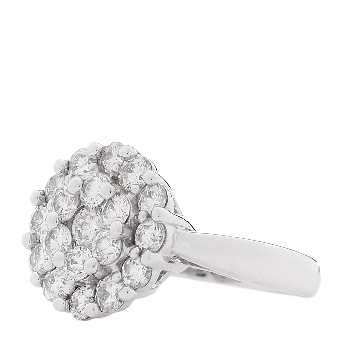 18K White Gold Diamond 2.00ctw Ring 58 8.25