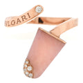 18K Rose Gold Diamond Pink Opal Gelati Ring 50 5.25