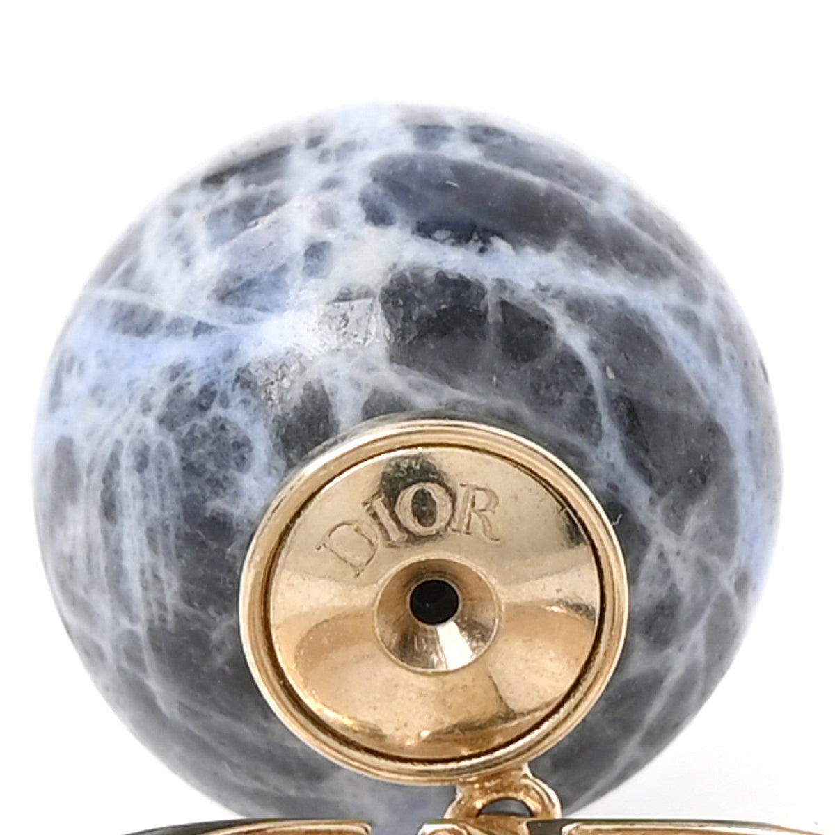 Marble CD Tribal Earrings Blue
