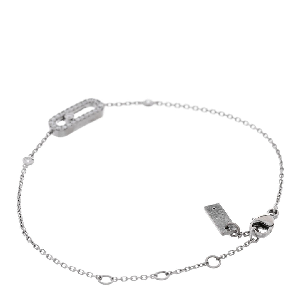18K White Gold Diamond Move Uno Pave Bracelet