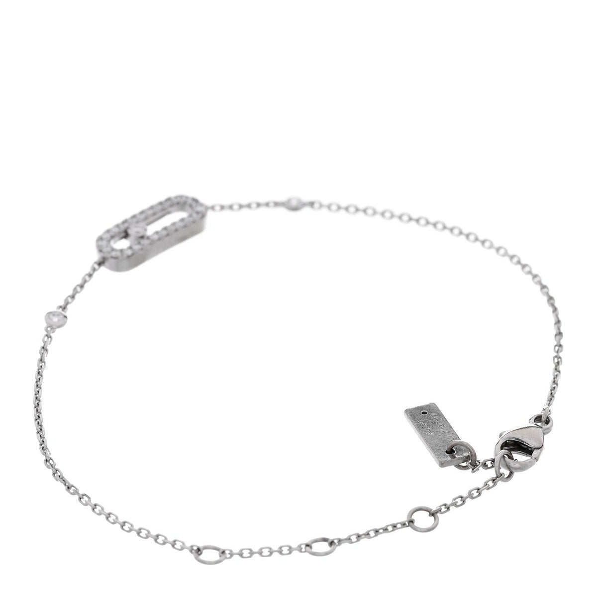 18K White Gold Diamond Move Uno Pave Bracelet