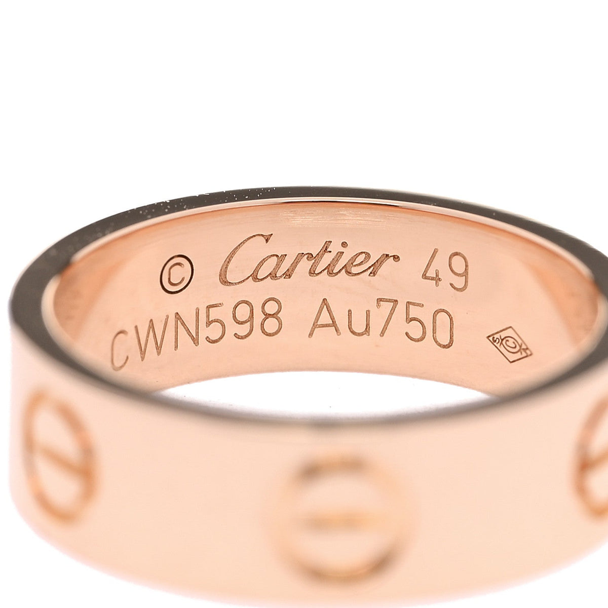 18K Pink Gold 5.5mm LOVE Ring 49 5