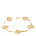 18K Yellow Gold 5 Motifs Vintage Alhambra Bracelet