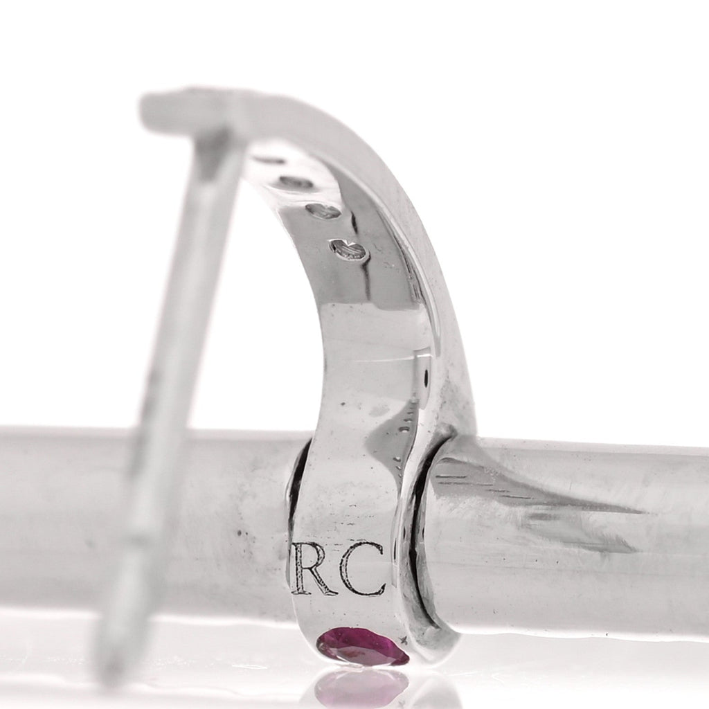 18K White Gold Diamond Classica Parisienne Round Drop Earrings