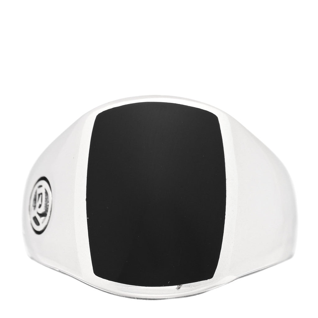 Sterling Silver Black Onyx Signet Ring 57 8