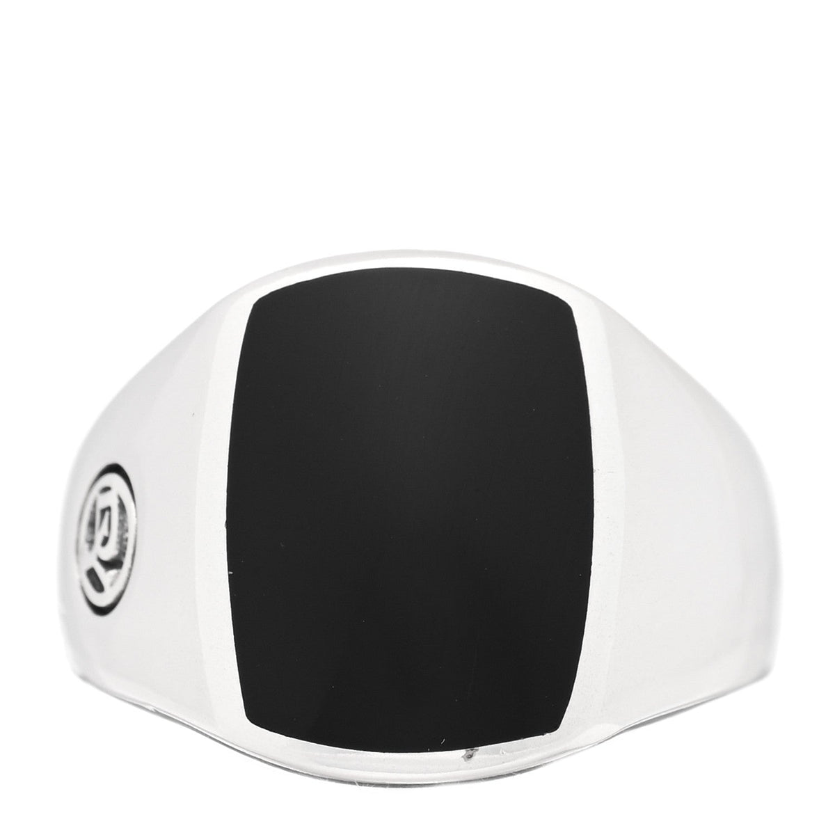Sterling Silver Black Onyx Signet Ring 57 8