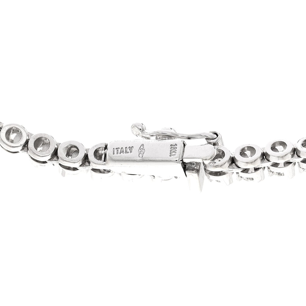 14K White Gold Diamond 10.03ctw Graduated Necklace