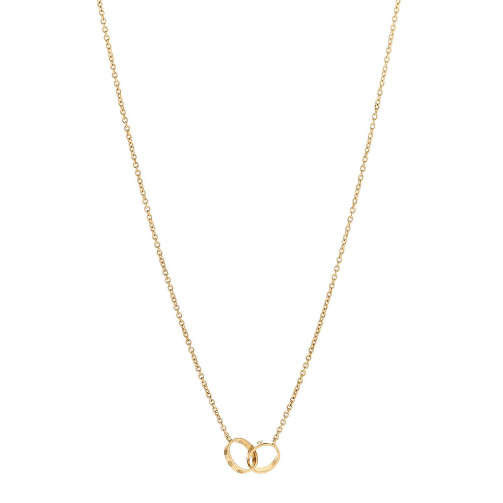 18K Yellow Gold Interlocking LOVE Necklace