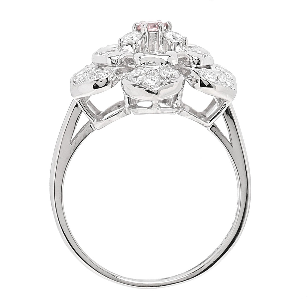 Platinum Pink Diamond 1.11ctw Flower Cocktail Ring 57 8
