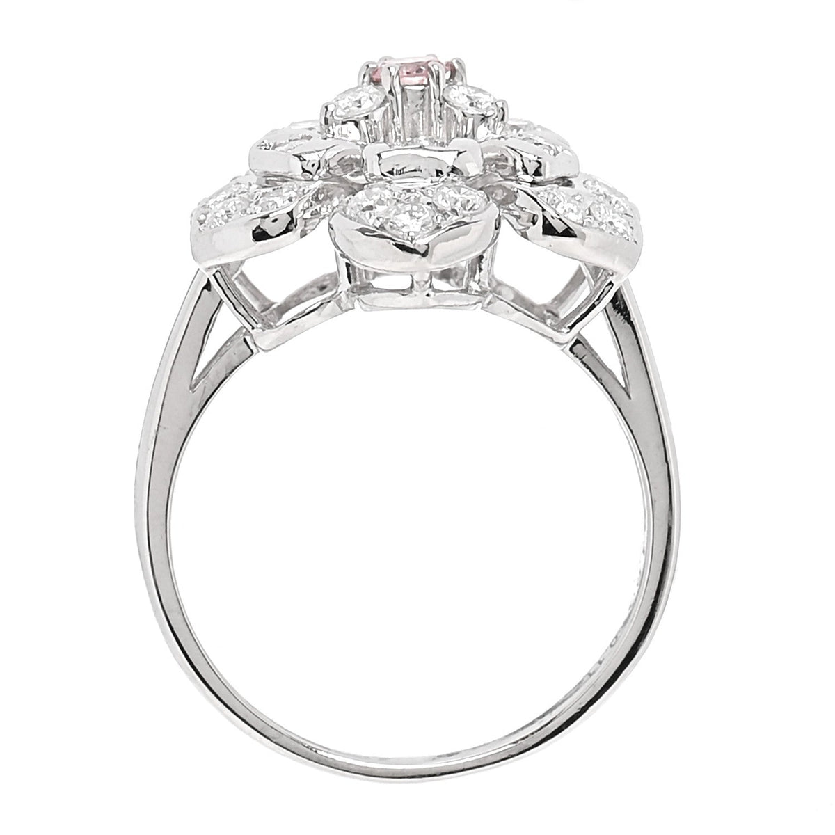 Platinum Pink Diamond 1.11ctw Flower Cocktail Ring 57 8