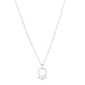 18K White Gold Diamond Legers Drop Necklace