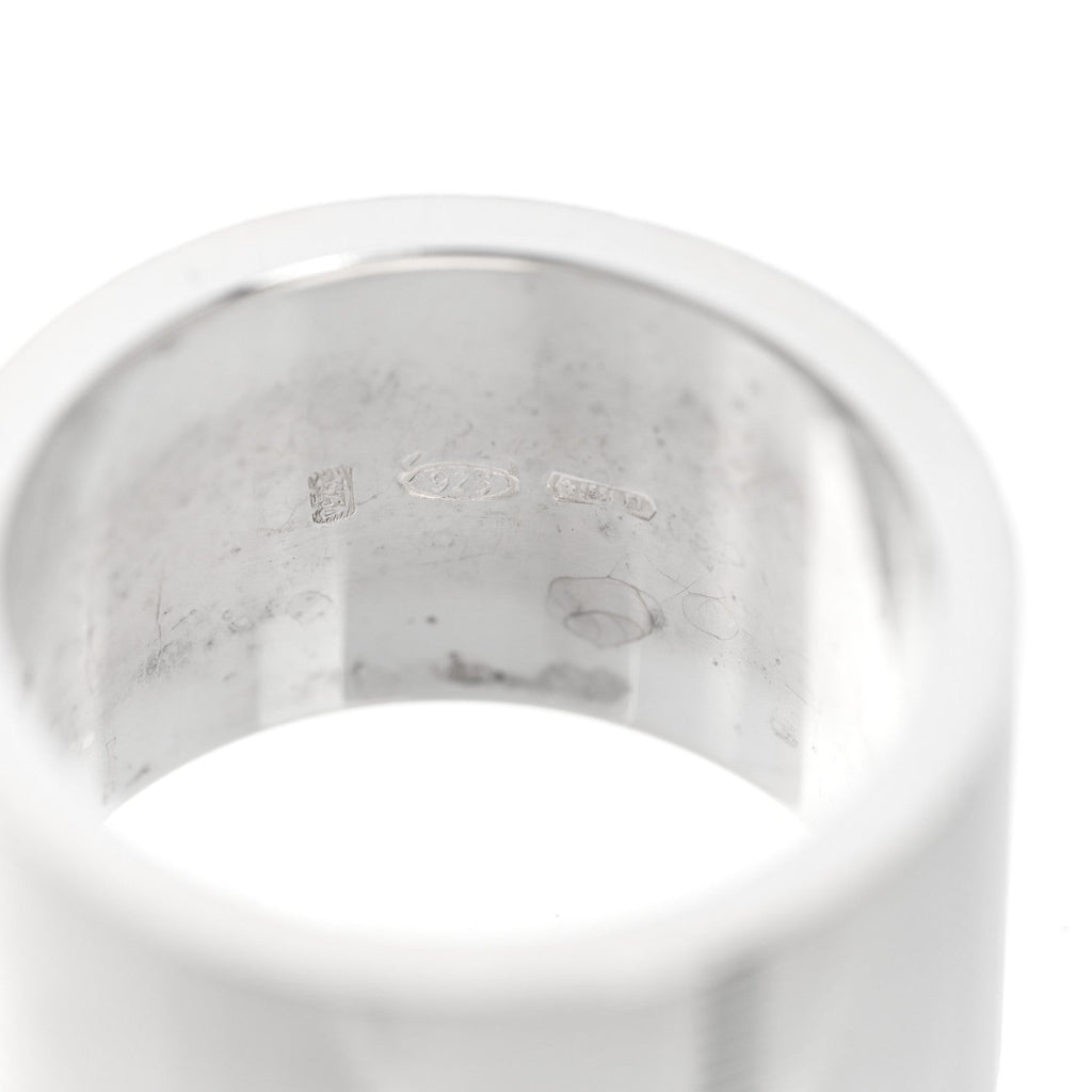 Sterling Silver 12mm Trademark Wide Band Ring 52 6