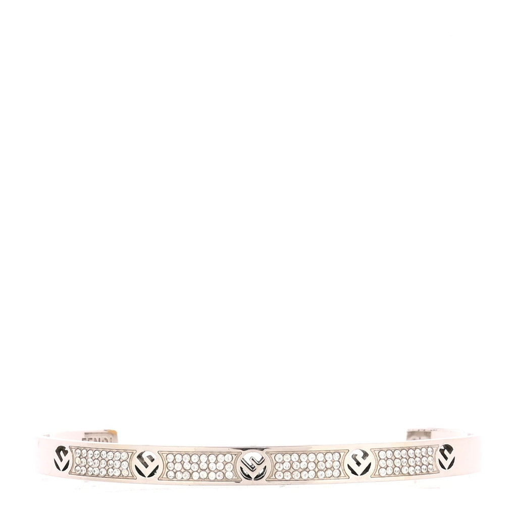 Metal Crystal F is Fendi Bracelet L Silver