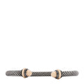 Sterling Silver 14K Yellow Gold 5mm Cable Classics Dome Bracelet