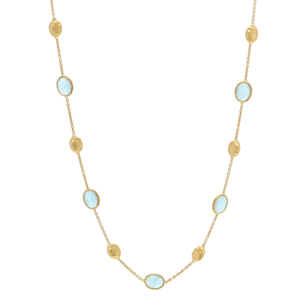18K Yellow Gold Aquamarine Siviglia Necklace
