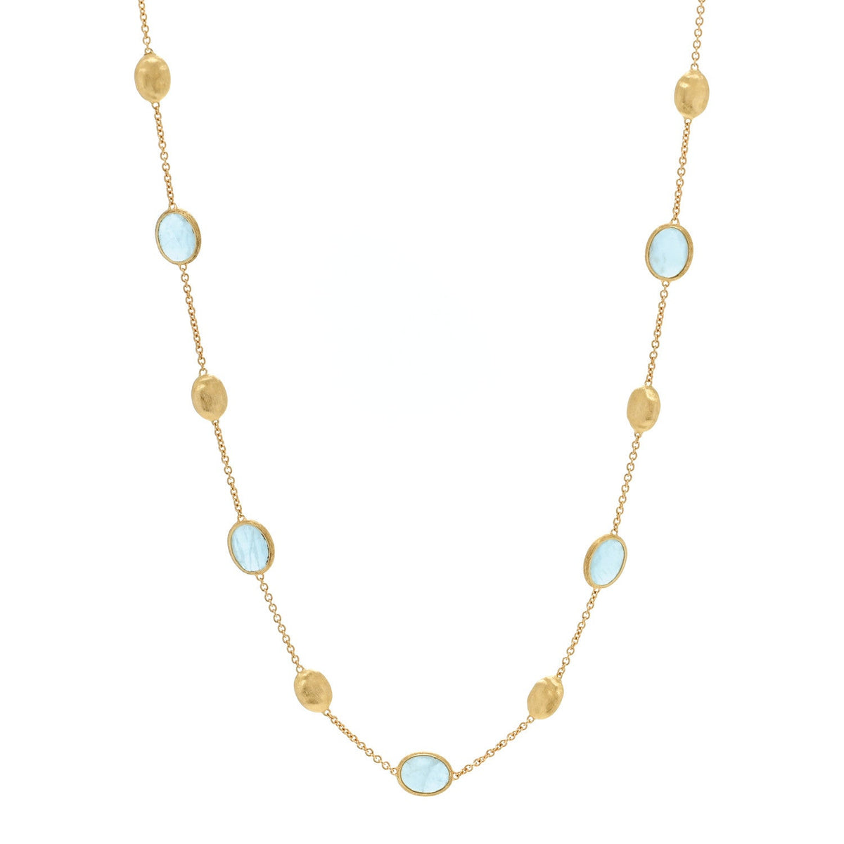 18K Yellow Gold Aquamarine Siviglia Necklace