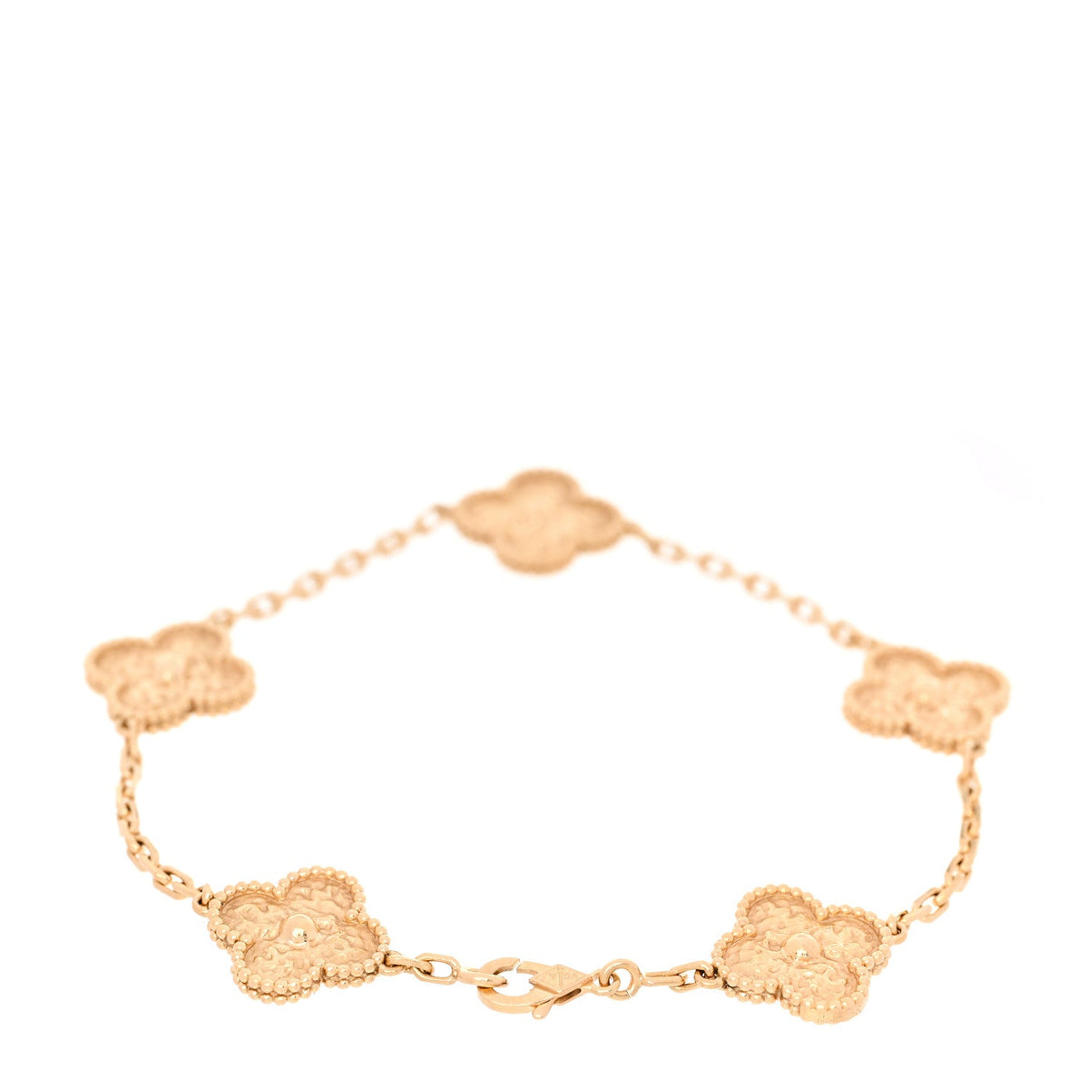 18K Yellow Gold 5 Motifs Vintage Alhambra Bracelet