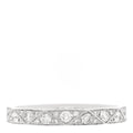 18K White Gold Diamond Laurence Graff Signature Band Ring 57 7.75