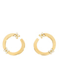 18K Yellow Gold Diamond Double Circle Earrings
