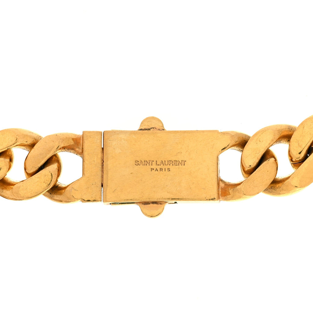 Metal Curb Chain Necklace Gold