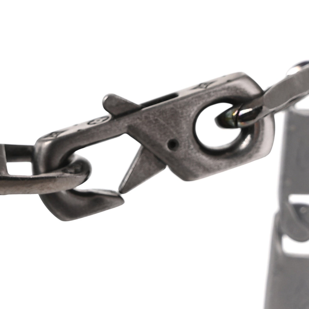 Metal Monogram Tied Up Necklace Black
