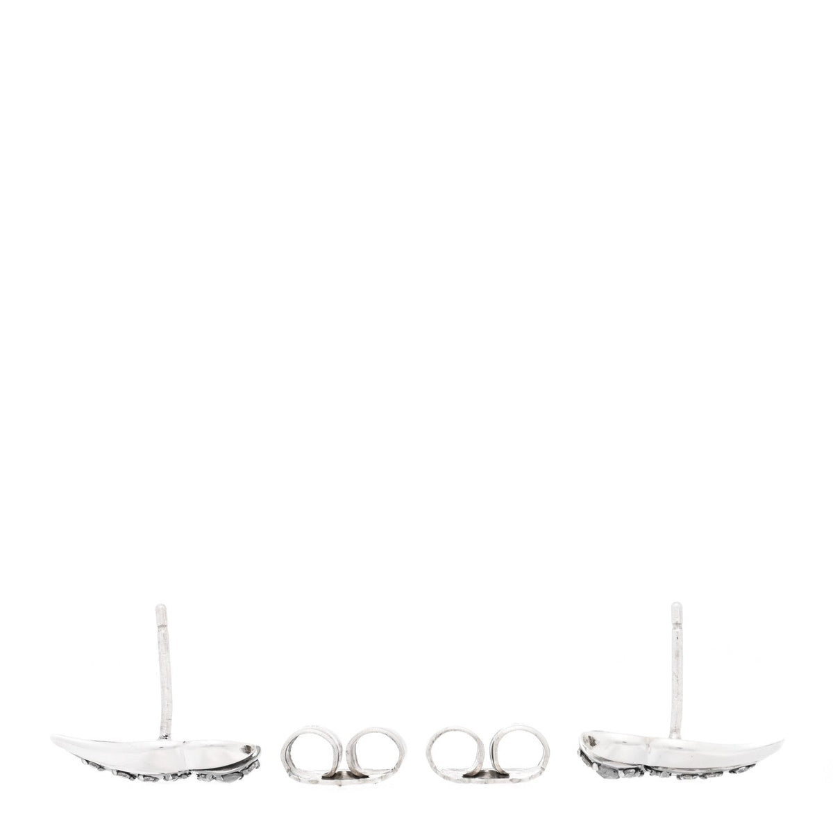 Sterling Silver Diamond Lahar Wing Stud Earrings