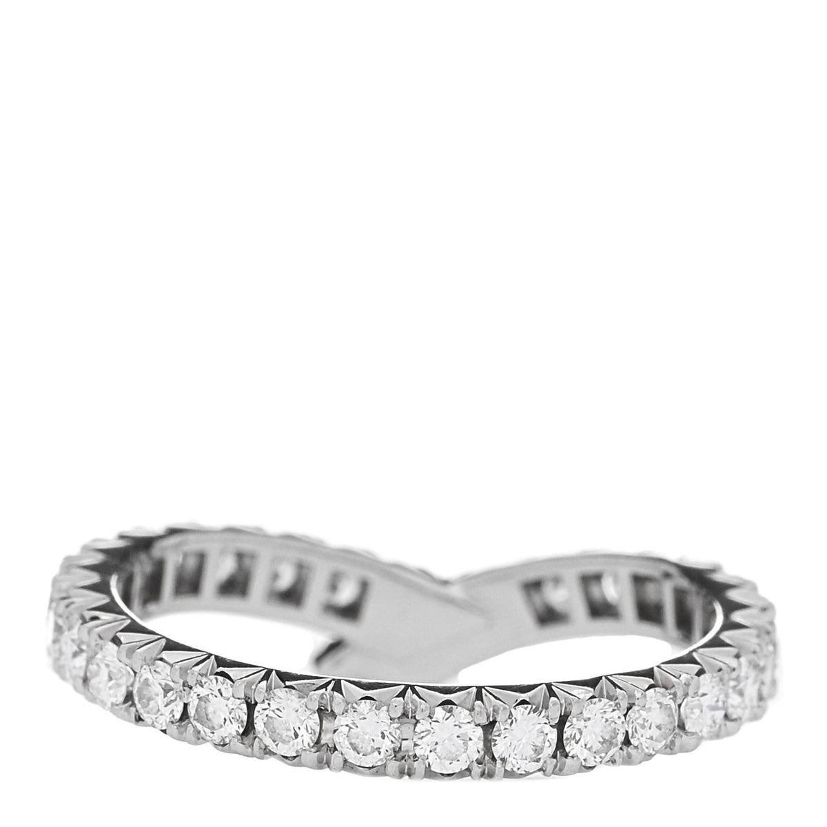 Platinum Diamond Ribbon Wedding Band Ring 50 5.25
