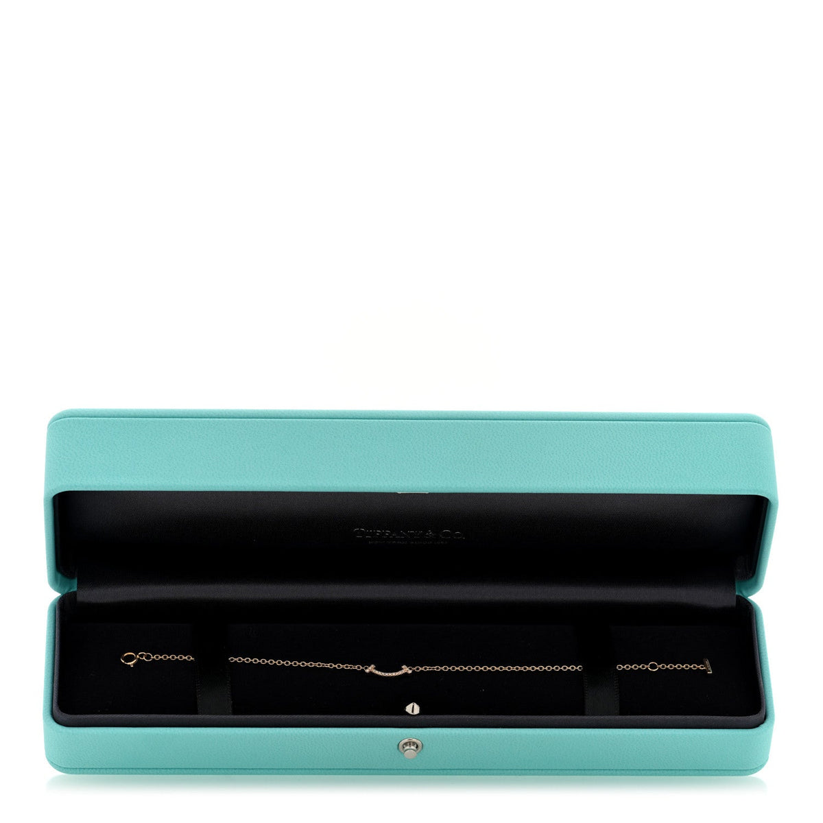 18K Rose Gold Diamond Mini T Smile Bracelet