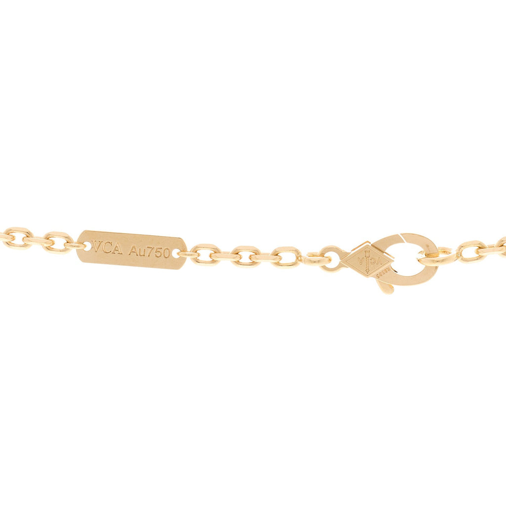 18K Yellow Gold Byzantine Alhambra Pendant Necklace