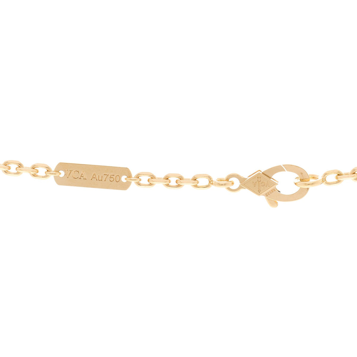 18K Yellow Gold Byzantine Alhambra Pendant Necklace