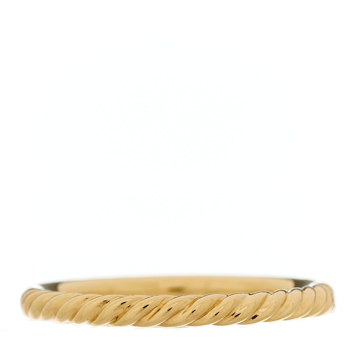 18K Yellow Gold Diamond 2mm Cable Collectibles Band Ring 50 5.5