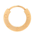 18K Yellow Gold Single LOVE Hoop Earring