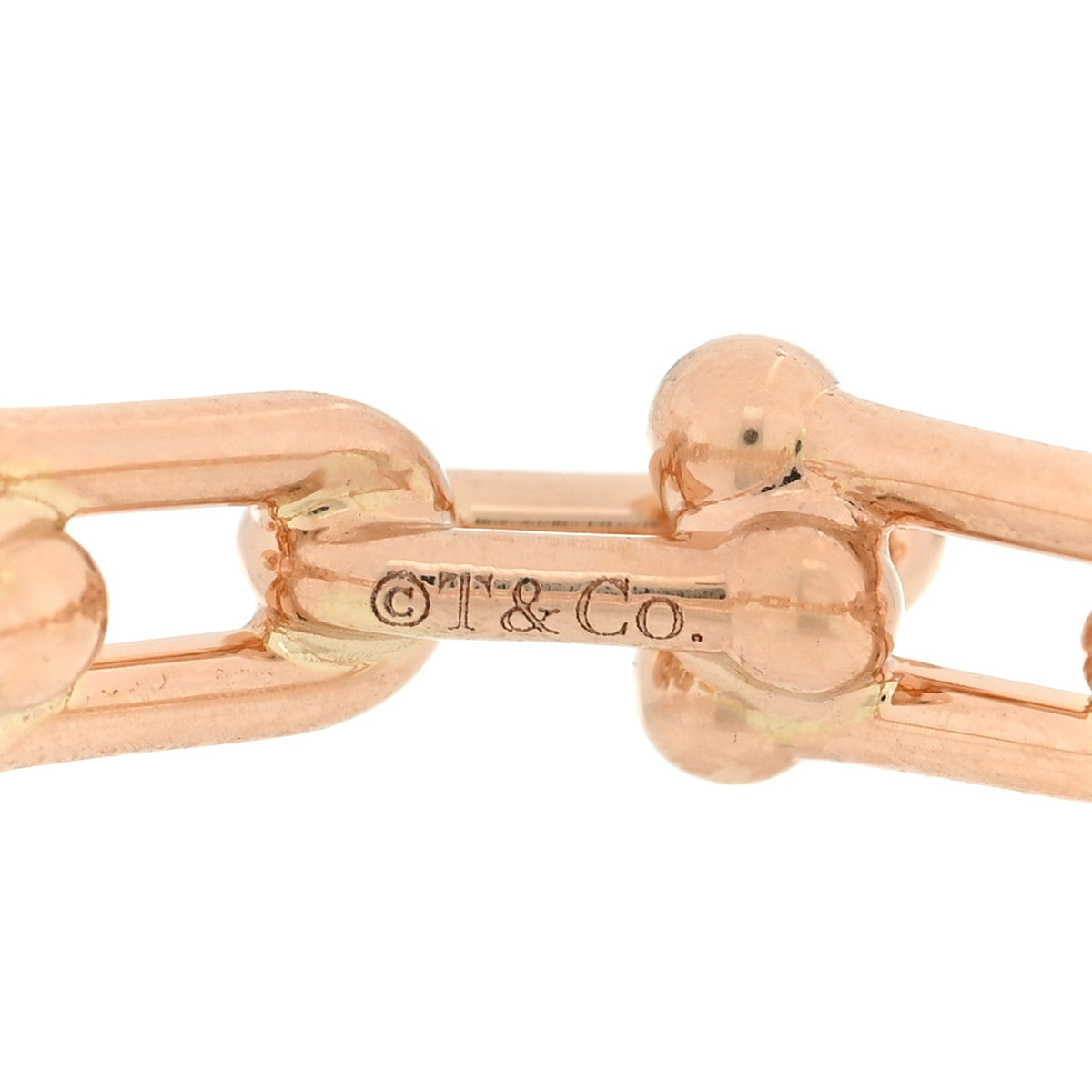 18K Rose Gold Hardwear Micro Link Ring 59 8.75