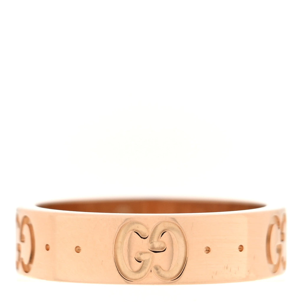 18K Rose Gold 4mm Icon Thin Band Ring 42 2.25