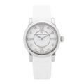 Stainless Steel Rubber Diamond 35mm Classic Quartz Watch White