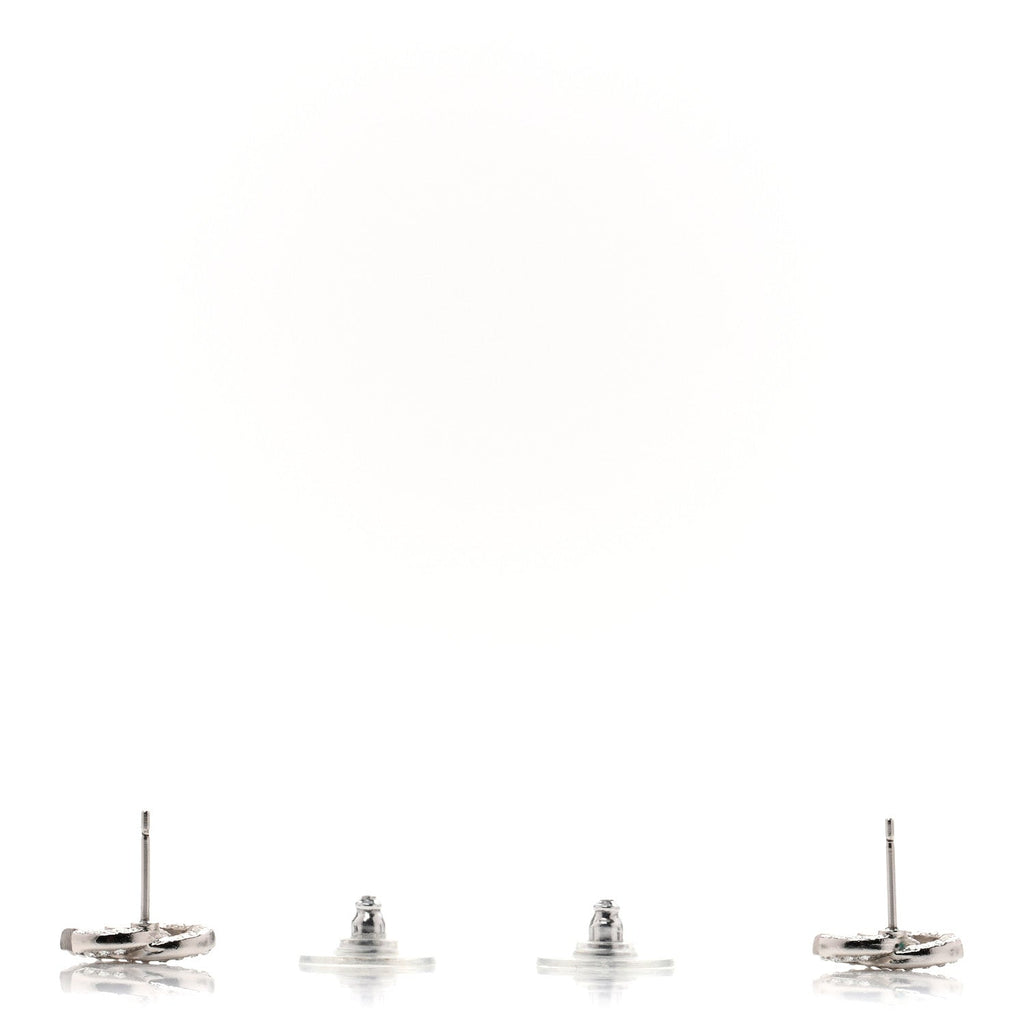 Crystal CC Earrings Silver
