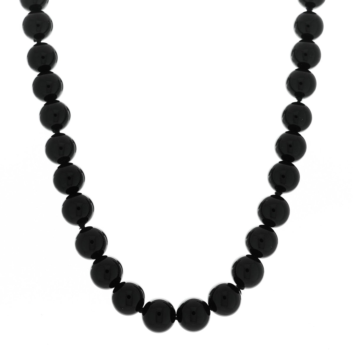 Sterling Silver Black Onyx 10mm Paloma Picasso Bead Necklace