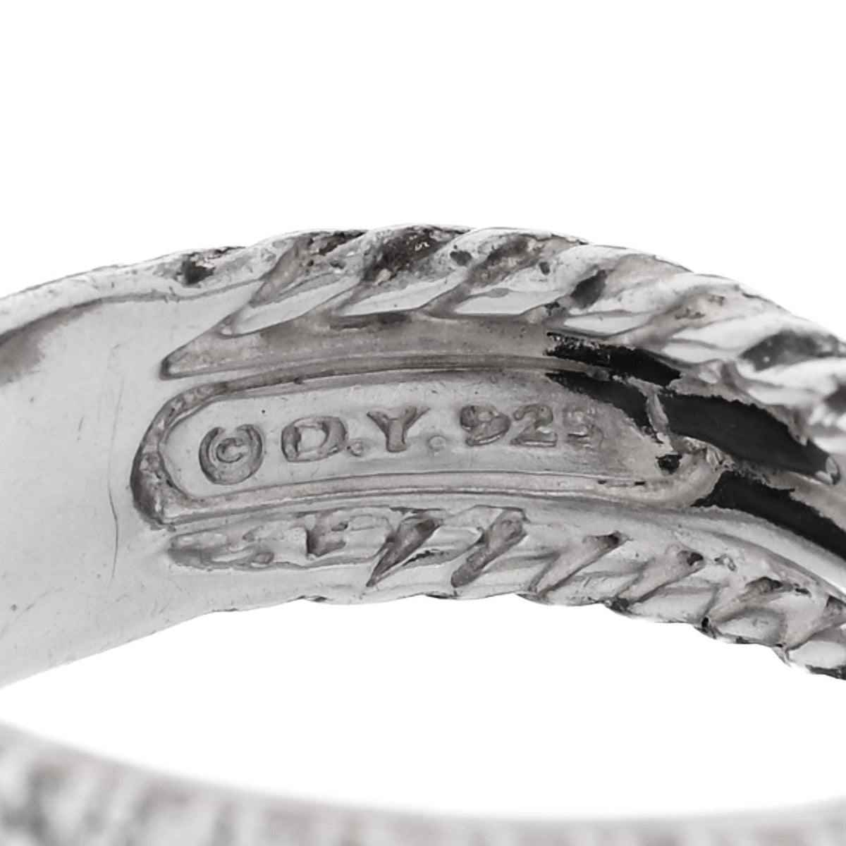 Sterling Silver Diamond 7mm Crossover Ring 50 5.5