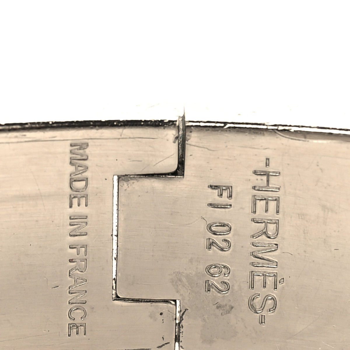 Enamel Narrow Clic Clac H Bracelet GM White