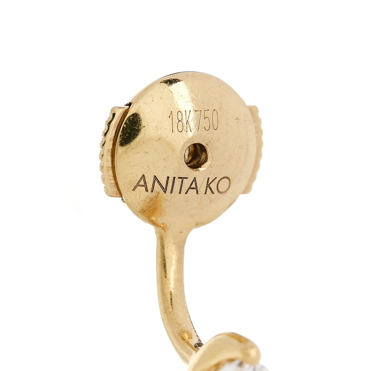 18K Yellow Gold Diamond Classic Round Orbit Earrings