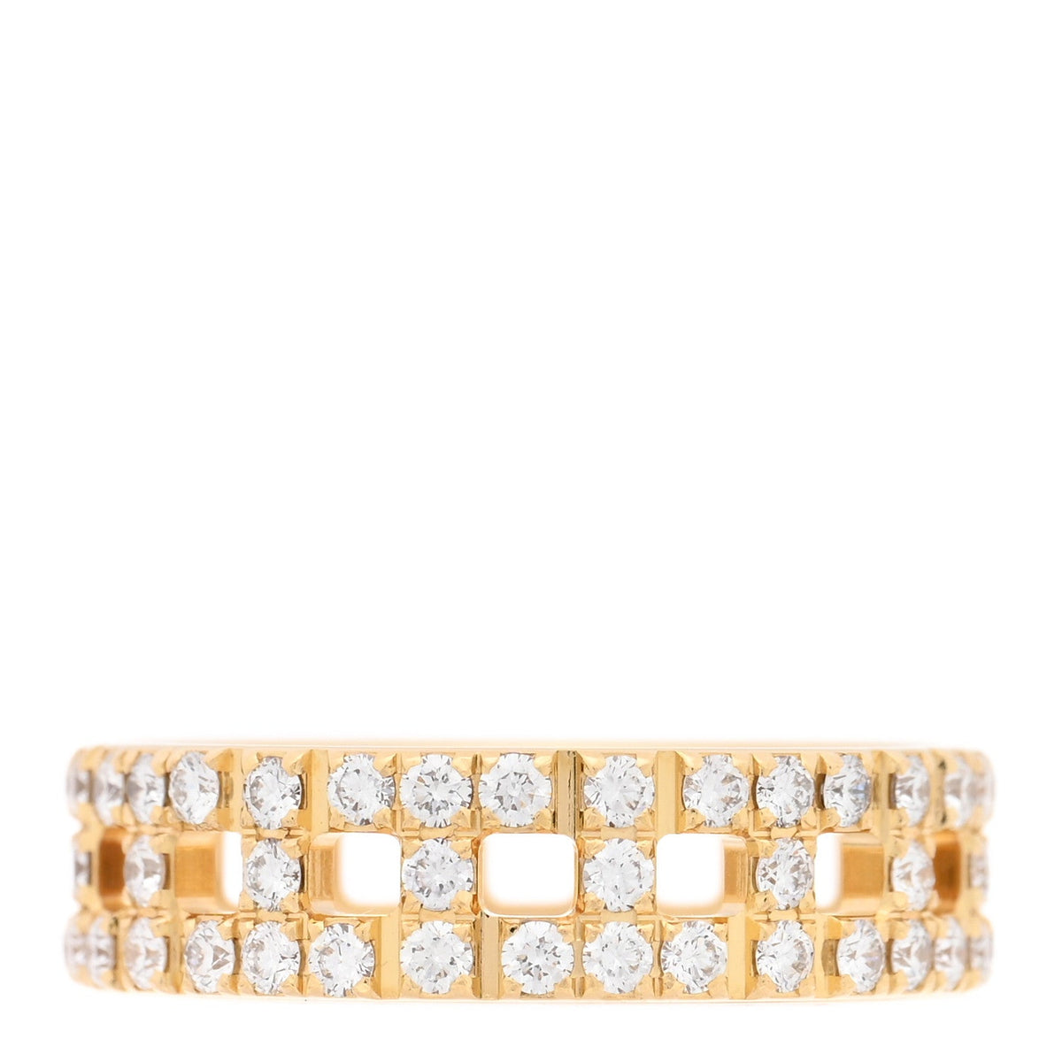 18K Yellow Gold Diamond T True Wide Ring 54 7
