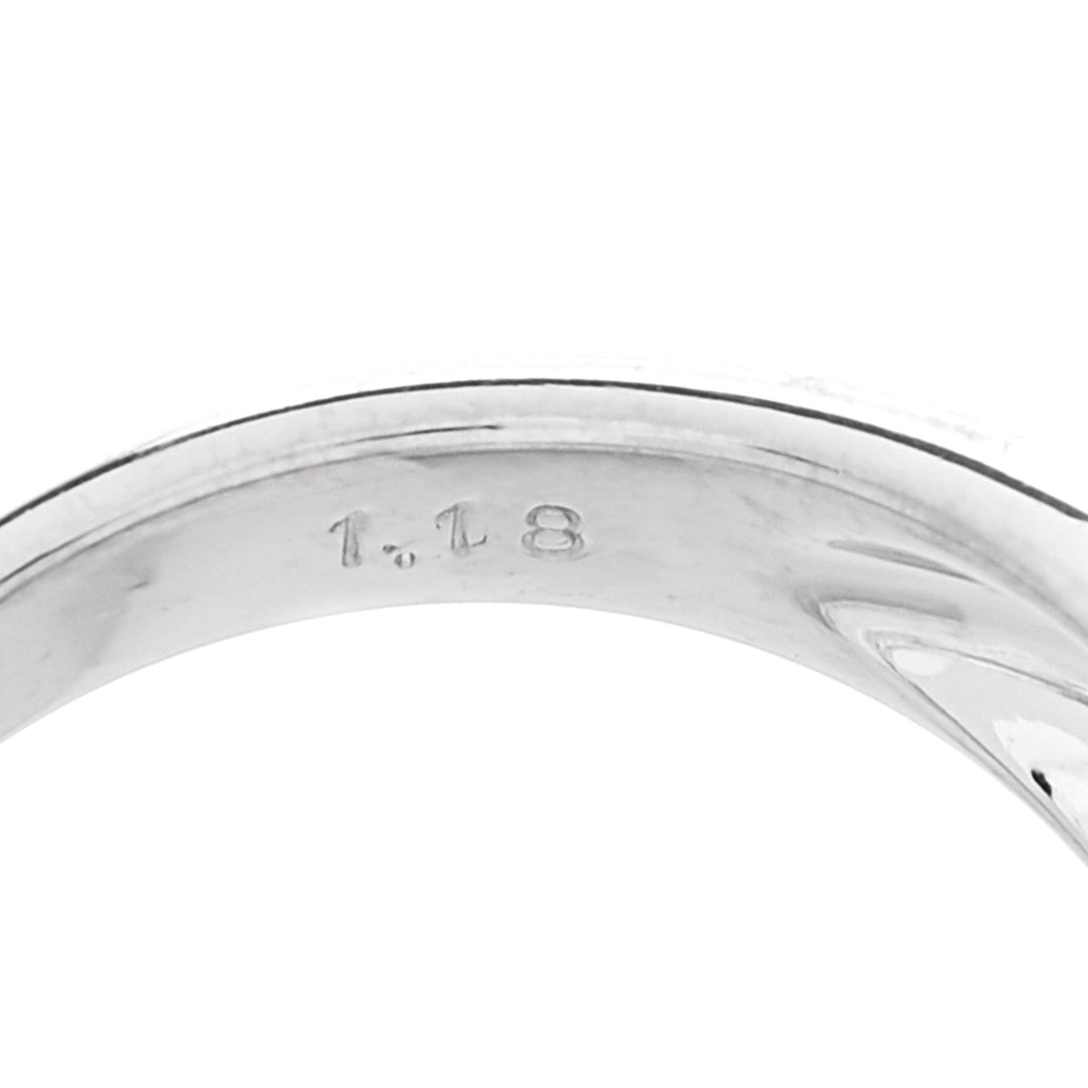 Platinum Diamond 1.18ctw Three Row Dome Band Ring  52 6