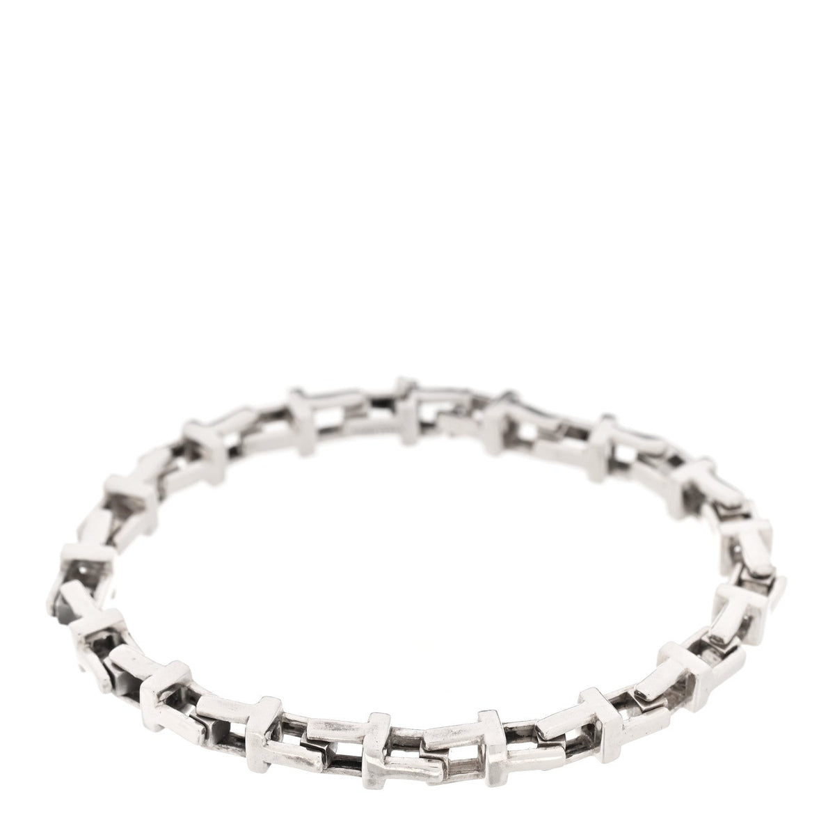 Sterling Silver T Link Chain Bracelet