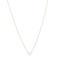 18K Rose Gold Diamond Extra Mini Heart Pendant Necklace