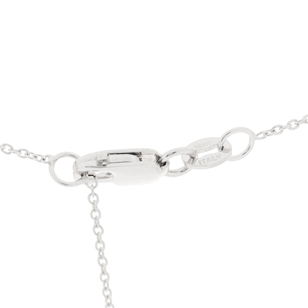 18K White Gold Diamond Diamante Necklace