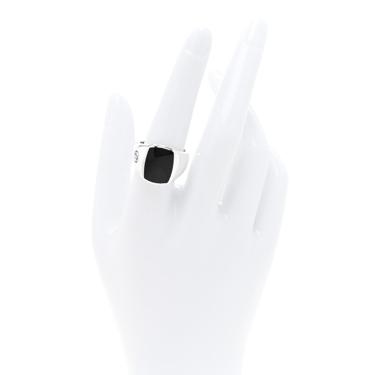Sterling Silver Black Onyx Signet Ring 57 8