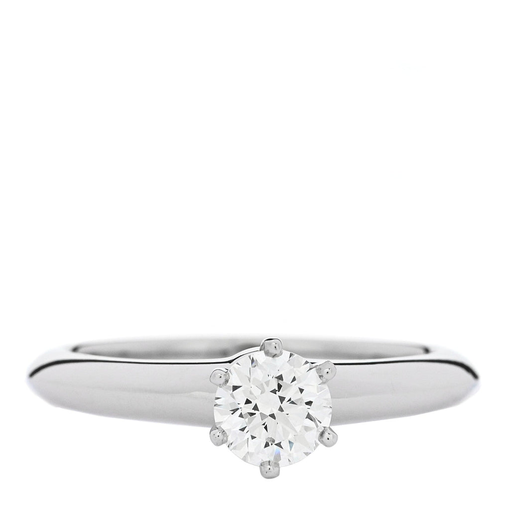 Platinum Diamond .52ct Solitaire Engagement Ring 52 6