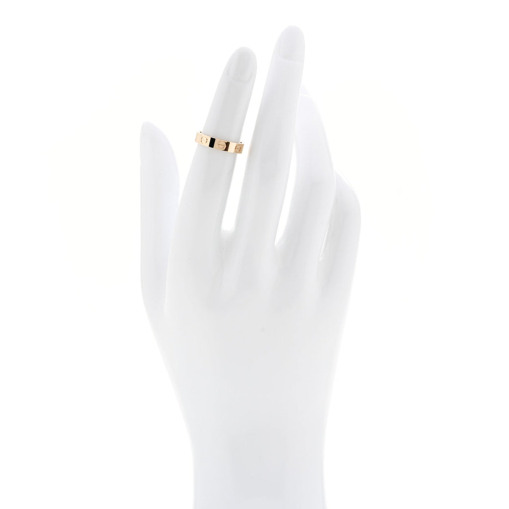 18K Yellow Gold 3.5mm LOVE Wedding Band Ring 47 4