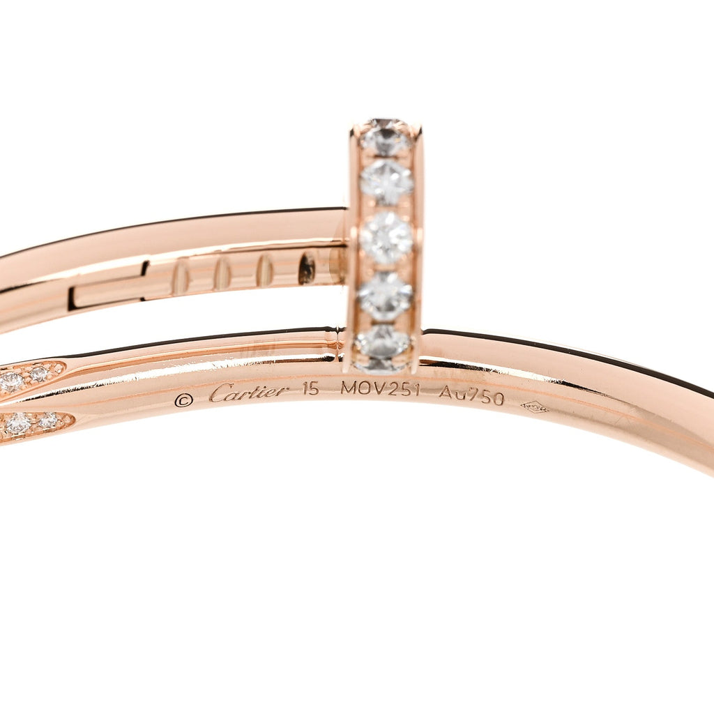 18K Pink Gold Diamond Juste Un Clou Bracelet 15