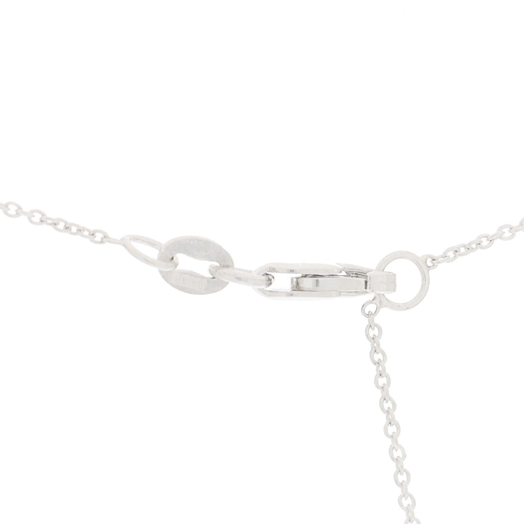 18K White Gold Diamond Diamante Necklace